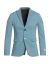 Berna Man Blazer Pastel Blue Size 34 Cotton, Polyamide, Elastane