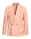 Berna Man Blazer Salmon Pink Size 40 Viscose, Polyester In Pink