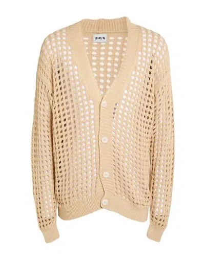 Berna Man Cardigan Beige Size S Cotton, Acrylic In White