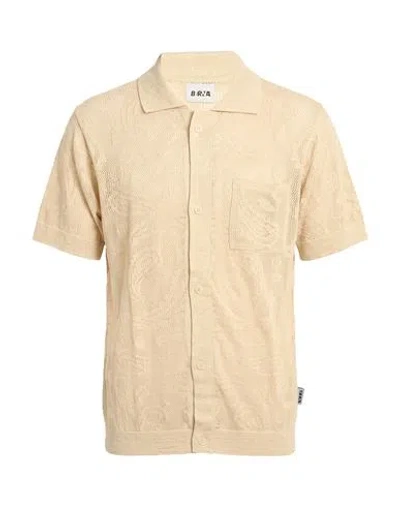 Berna Man Cardigan Beige Size S Cotton, Acrylic In Brown
