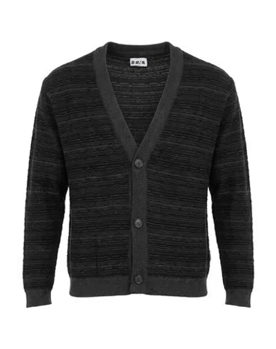 Berna Man Cardigan Black Size Xl Cotton, Acrylic