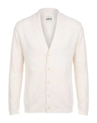 Berna Man Cardigan Ivory Size M Cotton, Acrylic In White