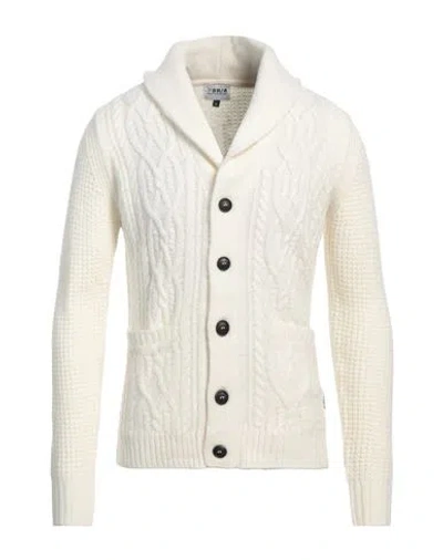 Berna Man Cardigan Ivory Size M Acrylic, Polyamide, Wool In White