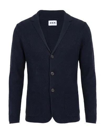 Berna Man Cardigan Midnight Blue Size S Cotton