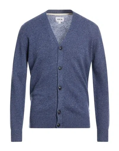 Berna Man Cardigan Navy Size Xl Wool, Polyamide In Blue