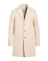 Berna Man Coat Cream Size 42 Polyester In White