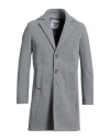 Berna Man Coat Light Grey Size 36 Polyester In Gray