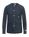 Berna Man Denim Shirt Blue Size 44 Cotton, Elastane In Blue