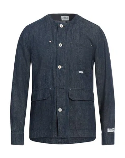 Berna Man Denim Shirt Blue Size 44 Cotton, Elastane