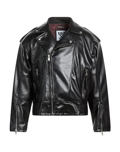 Berna Man Jacket Black Size L Polyester, Polyurethane