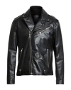 Berna Man Jacket Black Size Xl Polyurethane, Polyester In Black