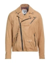 Berna Man Jacket Camel Size L Polyester, Elastane In Brown