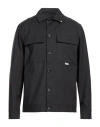 Berna Man Jacket Charcoal Size Xl Cotton, Polyamide, Elastane In Black