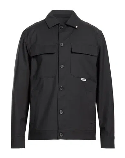 Berna Man Jacket Charcoal Size Xl Cotton, Polyamide, Elastane In Black