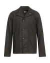 Berna Man Jacket Dark Brown Size 44 Cotton, Elastane In Brown