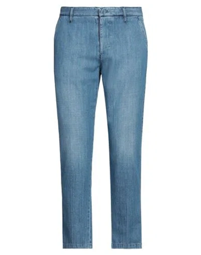 Berna Man Denim Pants Blue Size 34 Cotton
