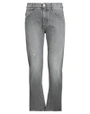 Berna Man Jeans Grey Size 30 Cotton, Polyester In Gray