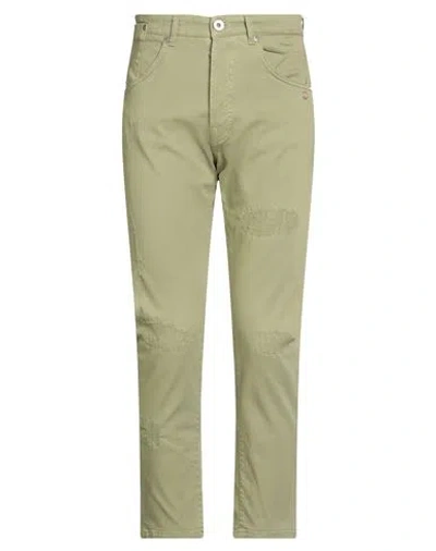 Berna Man Jeans Military Green Size 28 Cotton, Elastane