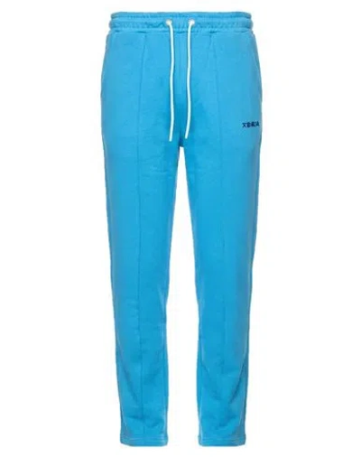 Berna Man Pants Azure Size S Cotton In Blue