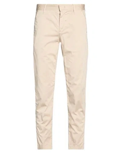 Berna Man Pants Beige Size 26 Cotton, Elastane In Neutral
