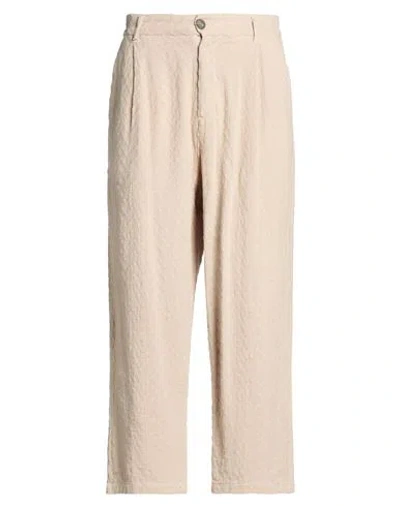 Berna Man Pants Beige Size 26 Cotton In Brown
