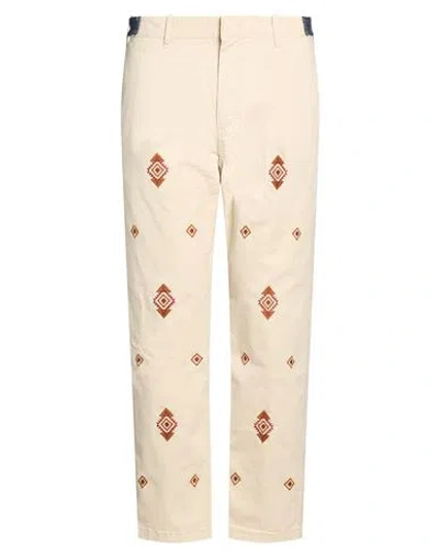 Berna Man Pants Beige Size 30 Cotton, Elastane In Neutral