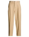 Berna Man Pants Beige Size 36 Polyester, Viscose, Elastane In Brown