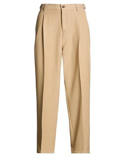 Berna Man Pants Beige Size 36 Polyester, Viscose, Elastane In Brown
