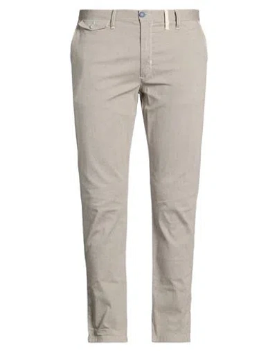 Berna Man Pants Beige Size 38 Cotton, Elastane In Gray