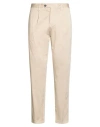 Berna Man Pants Beige Size 40 Cotton, Elastane In Neutral