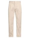 Berna Man Pants Beige Size 40 Cotton, Elastane In Neutral