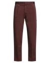 Berna Man Pants Brown Size 34 Cotton, Elastane In Brown
