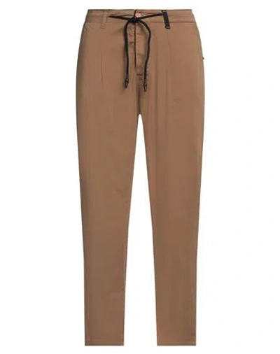 Berna Man Pants Brown Size 36 Cotton, Elastane
