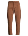 Berna Man Pants Brown Size 38 Viscose, Polyester, Elastane