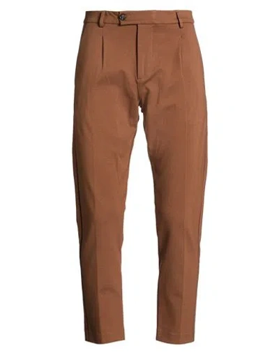 Berna Man Pants Brown Size 38 Viscose, Polyester, Elastane