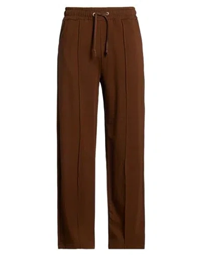 Berna Man Pants Brown Size Xl Cotton, Elastic Fibres