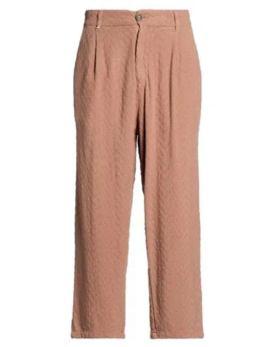 Berna Man Pants Camel Size 26 Cotton In Brown