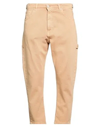 Berna Man Pants Camel Size 36 Cotton In Brown
