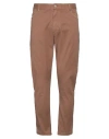 Berna Man Pants Camel Size 32 Cotton, Elastane In Beige
