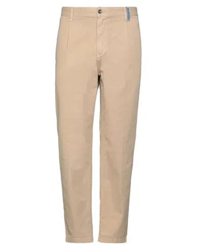 Berna Man Pants Camel Size 36 Cotton, Elastane In Beige