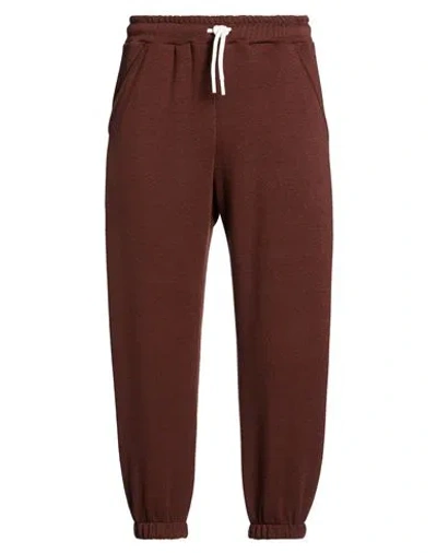 Berna Man Pants Chocolate Brown Size L Polyester, Viscose, Elastomultiester
