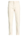 Berna Man Pants Cream Size 28 Cotton, Elastane In Multi