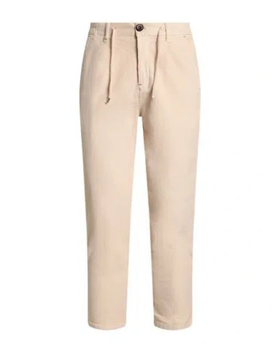 Berna Man Pants Cream Size 28 Cotton, Modal, Elastane In Neutral