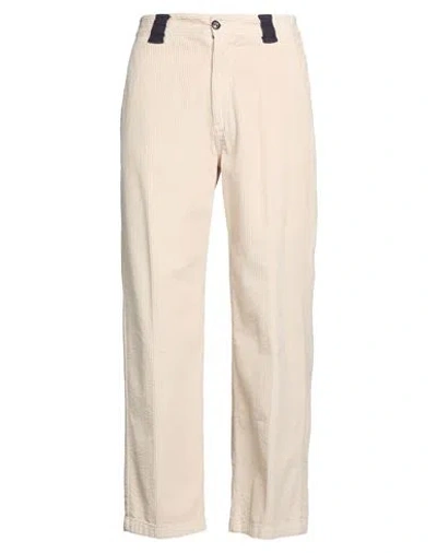 Berna Man Pants Cream Size 32 Cotton In White