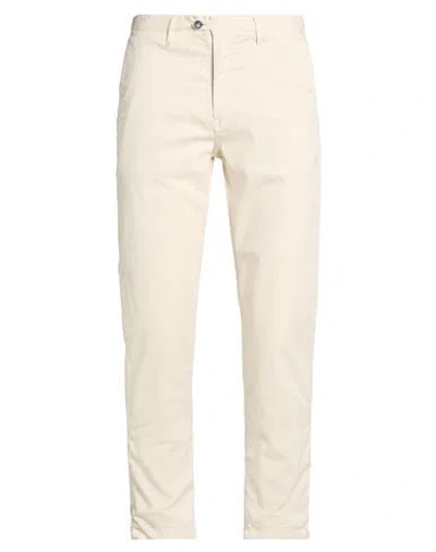 Berna Man Pants Cream Size 36 Cotton, Polyester, Elastane In White