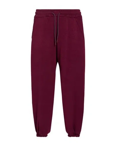 Berna Man Pants Garnet Size L Polyester, Viscose, Elastic Fibres In Multi
