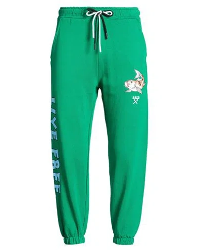 Berna Man Pants Green Size L Cotton