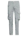 Berna Man Pants Grey Size 30 Cotton, Elastane In Blue