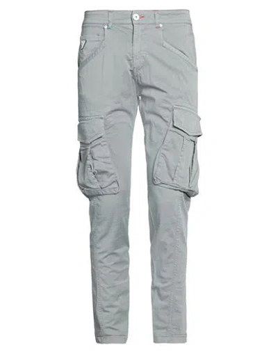 Berna Man Pants Grey Size 30 Cotton, Elastane In Blue