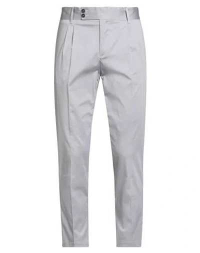 Berna Man Pants Grey Size 40 Cotton, Elastane In Gray